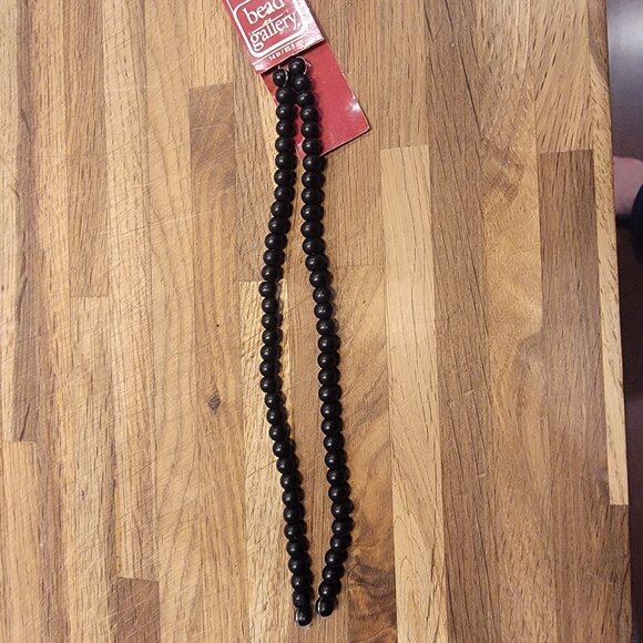 Jet Mix 6MM Round Halcraft Bead Gallery # 98969 14 Inch/35.5CM - Picture 4 of 8